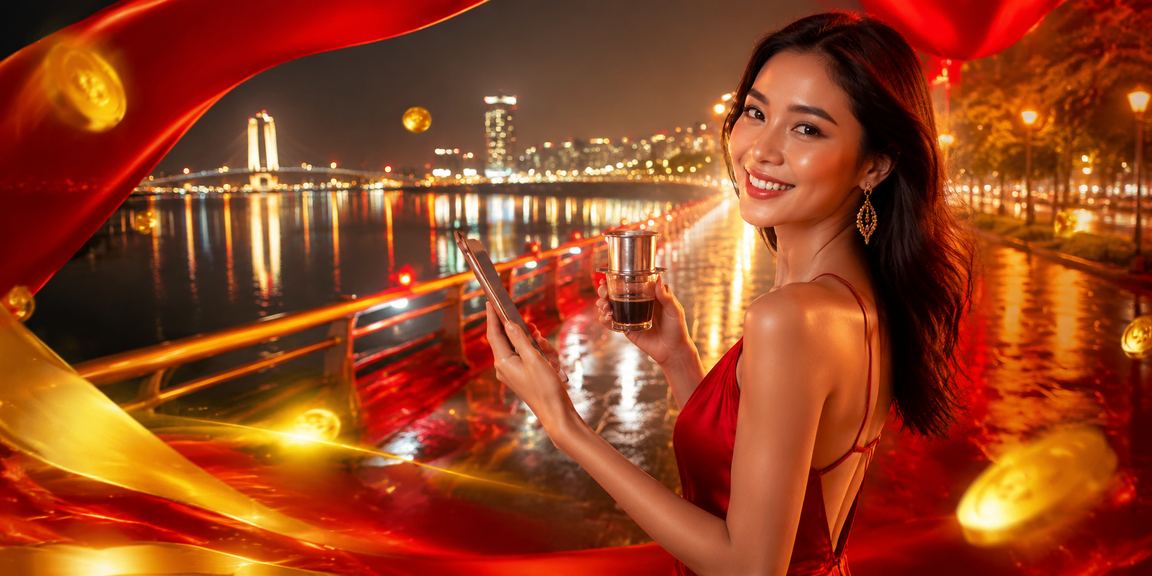 Người dùng Đà Nẵng vừa uống cà phê vừa trải nghiệm casino di động trên điện thoại